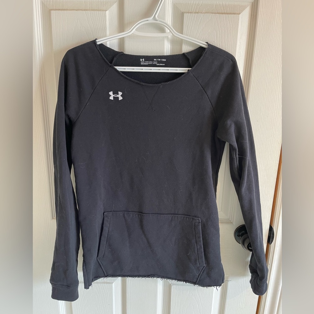 Under Armour Women's Black off-shoulder Sweatshirt